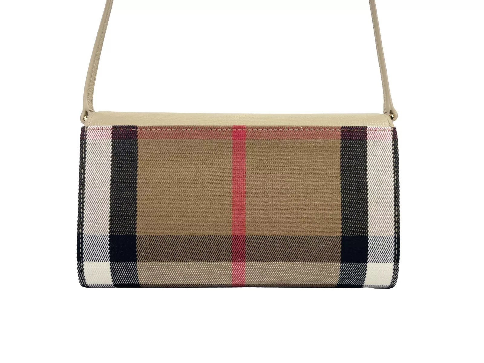 Burberry Hannah Small House Check Coca Leather Crossbody Bag - Luksusmuotia Burberry - Tutustu YVES JAVANNI® 