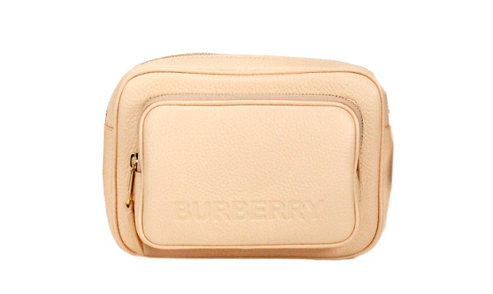 Burberry Small Branded Peach Pink Grainy Leather Camera Crossbody Bag - Luxury from Burberry - Shop at YVES JAVANNI