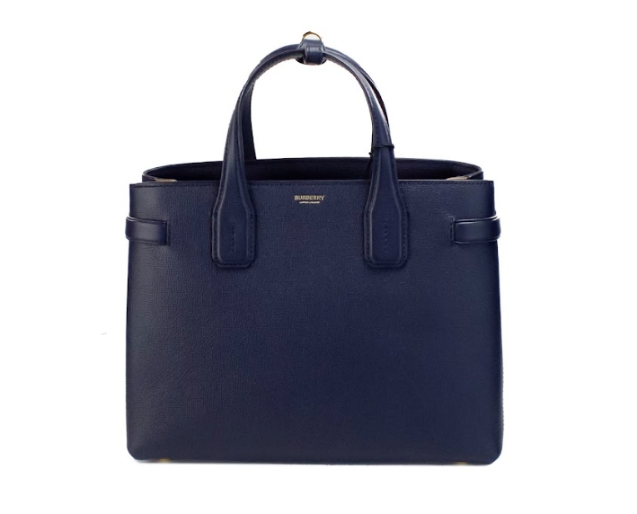 Burberry Banner Medium Regency Blue Leather Tote Crossbody Handbag Purse - Luxury from Burberry - Shop at YVES JAVANNI