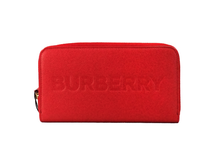 Burberry Elmore Red Embossed Logo Leather Continental Clutch Wallet - Luksusmuotia Burberry - Tutustu YVES JAVANNI® 