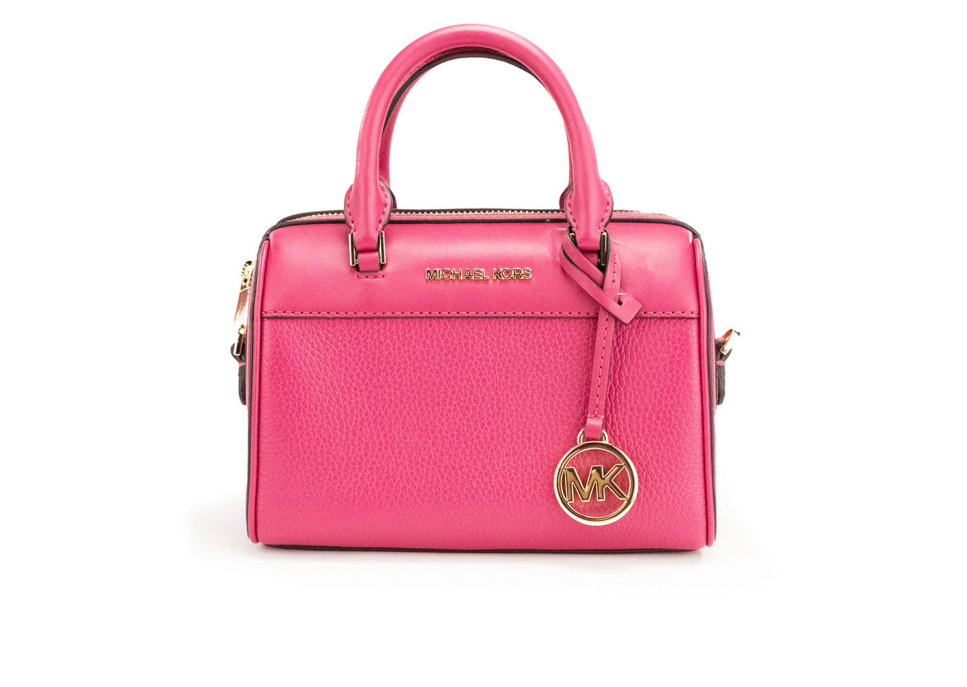 Michael Kors Travel XS Carmine Pink Leather Duffle Crossbody Handbag Purse - Luksusmuotia Michael Kors - Tutustu YVES JAVANNI® 