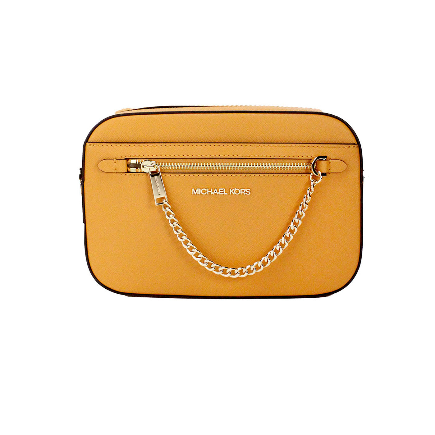 Michael Kors Jet Set East West Large Cider Leather Zip Chain Crossbody Bag - Luksusmuotia Michael Kors - Tutustu YVES JAVANNI® 