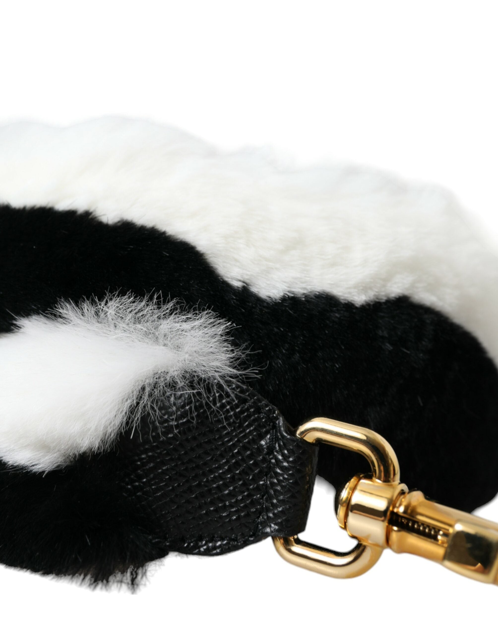 Dolce & Gabbana Black White Lapin Fur Accessory Shoulder Strap - Luksusmuotia Dolce & Gabbana - Tutustu YVES JAVANNI® 