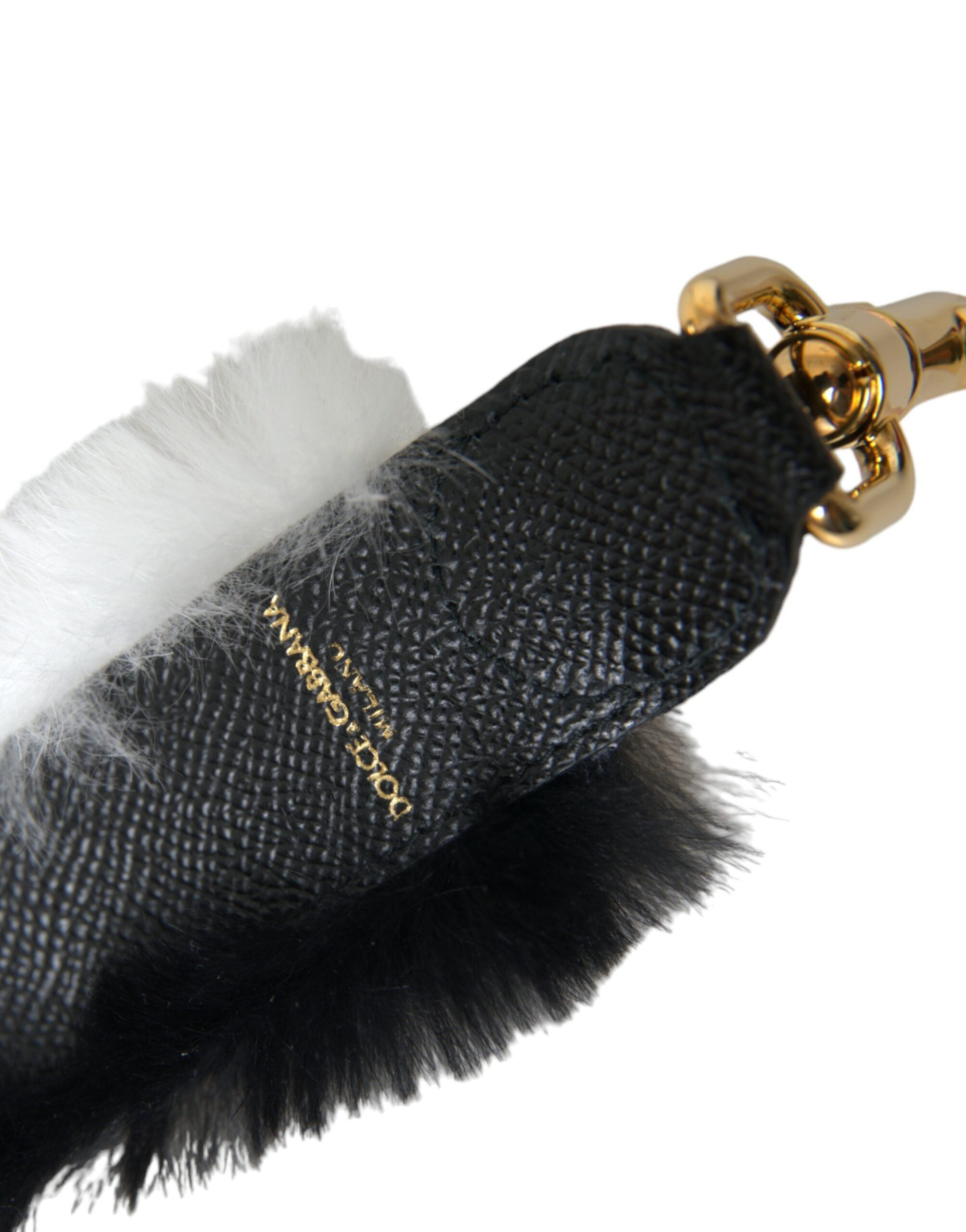 Dolce & Gabbana Black White Lapin Fur Accessory Shoulder Strap - Luksusmuotia Dolce & Gabbana - Tutustu YVES JAVANNI® 