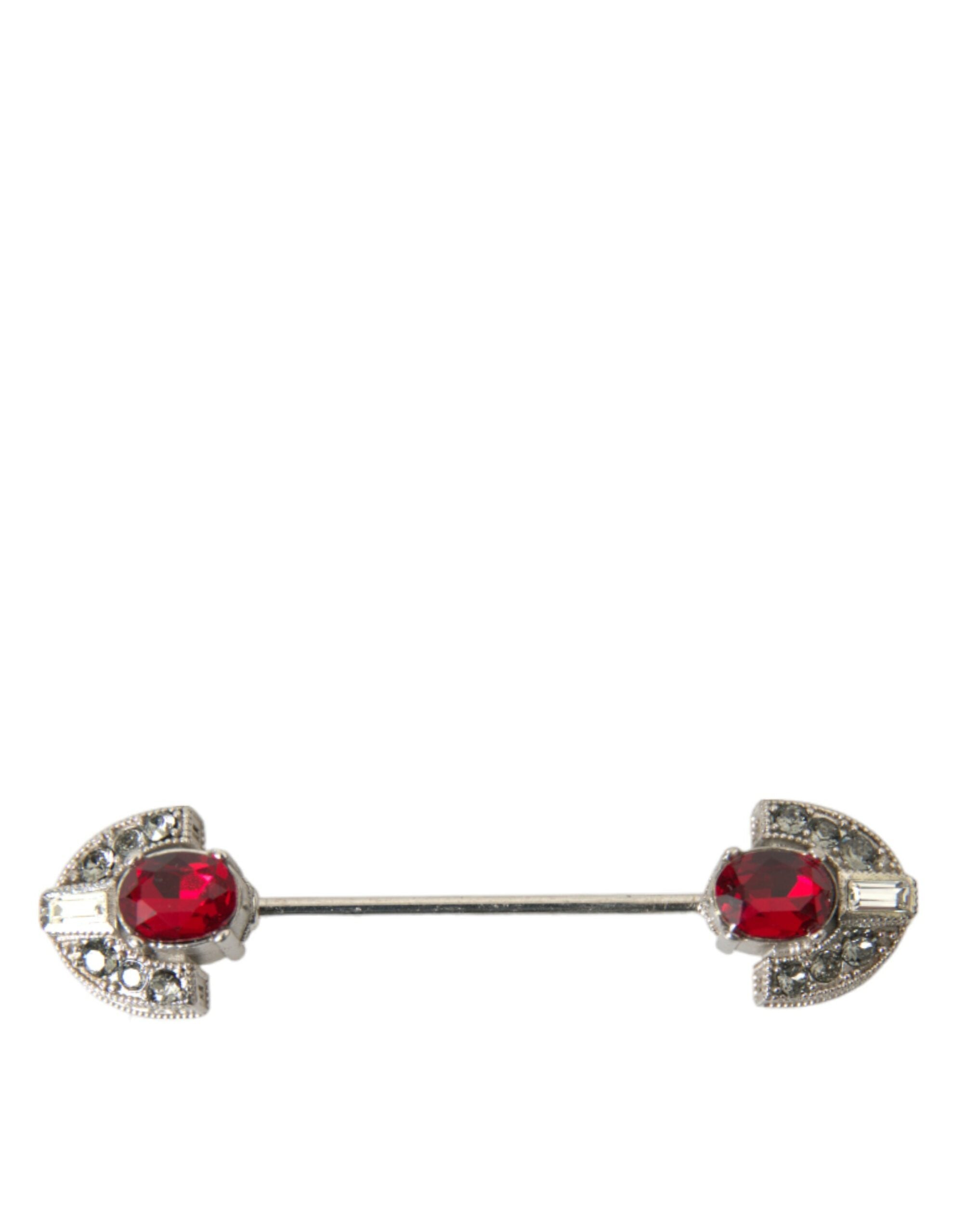 Dolce & Gabbana 925 Sterling Silver Crystals Pin Collar Brooch - Luksuslaukut ja asusteet Dolce & Gabbana - Tutustu YVES JAVANNI® 