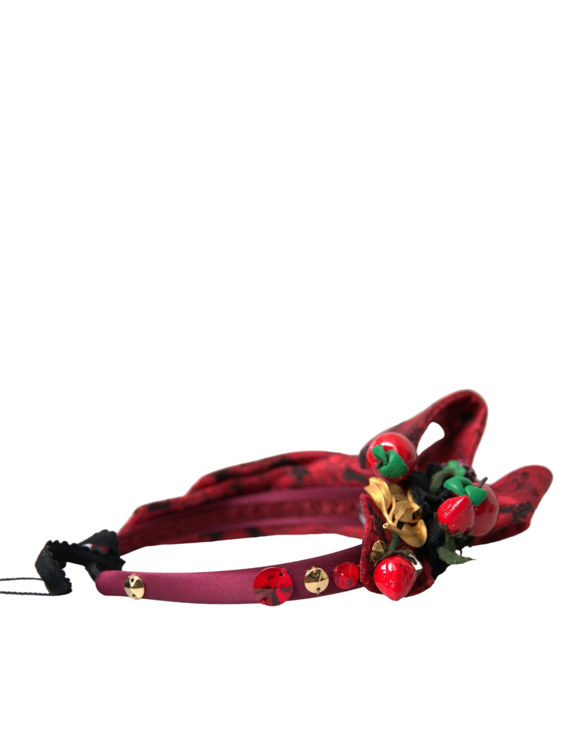 Dolce & Gabbana Red Cherry Sicily Embellished Women Hairband Diadem - Luksuslaukut ja asusteet Dolce & Gabbana - Tutustu YVES JAVANNI® 