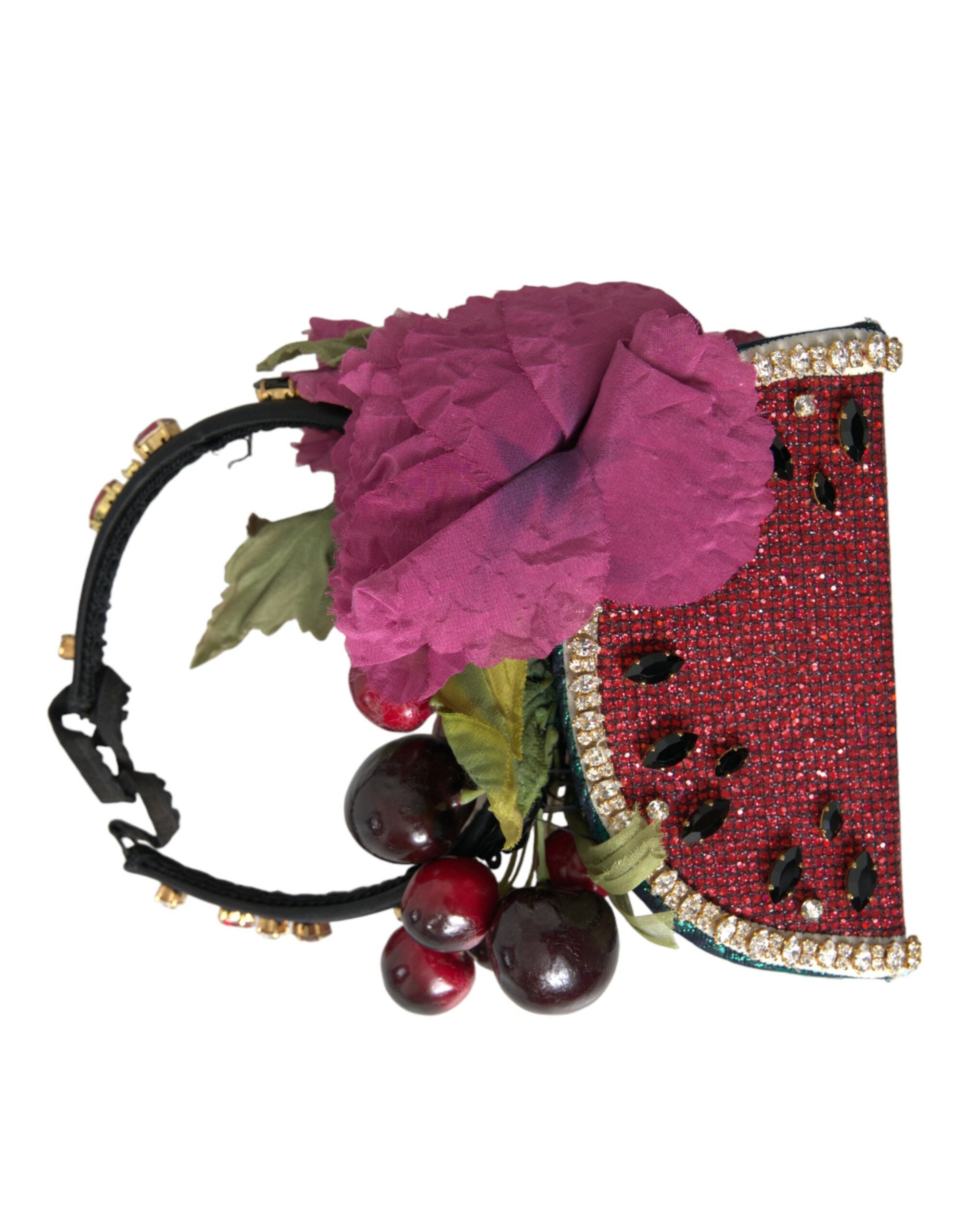 Dolce & Gabbana Red Watermelon Cherry Crystal Hairband Statement Diadem - Luksuslaukut ja asusteet Dolce & Gabbana - Tutustu YVES JAVANNI® 