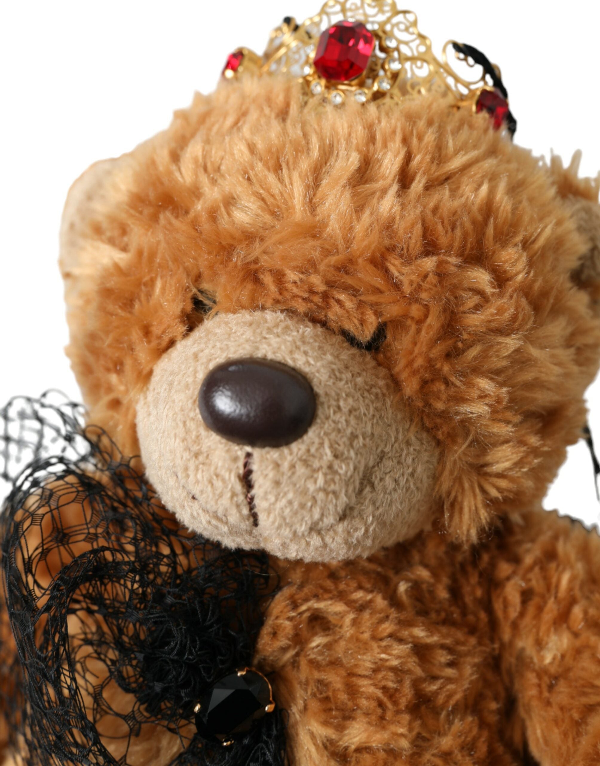 Dolce & Gabbana Brown Teddy Bear Gold Crystal Crown Hair Band Diadem - Luksusmuotia Dolce & Gabbana - Tutustu YVES JAVANNI® 