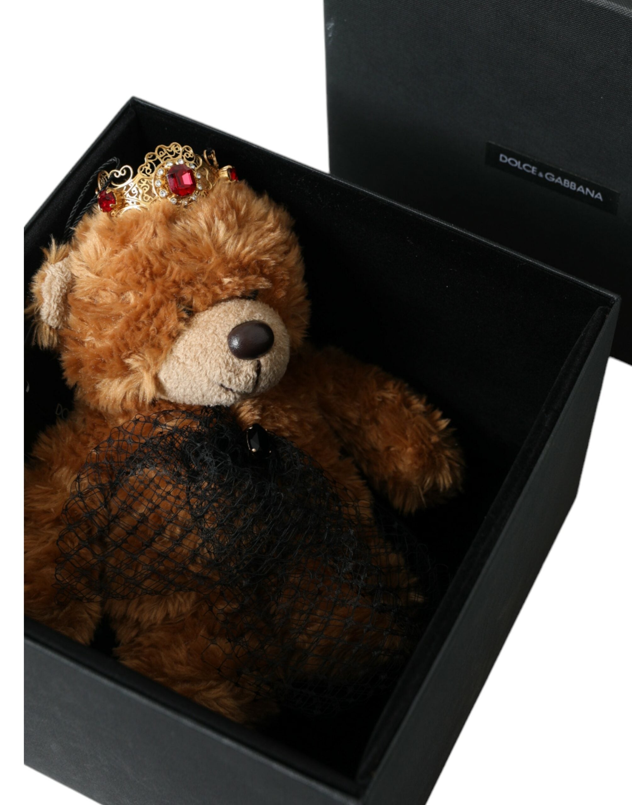 Dolce & Gabbana Brown Teddy Bear Gold Crystal Crown Hair Band Diadem - Luksusmuotia Dolce & Gabbana - Tutustu YVES JAVANNI® 