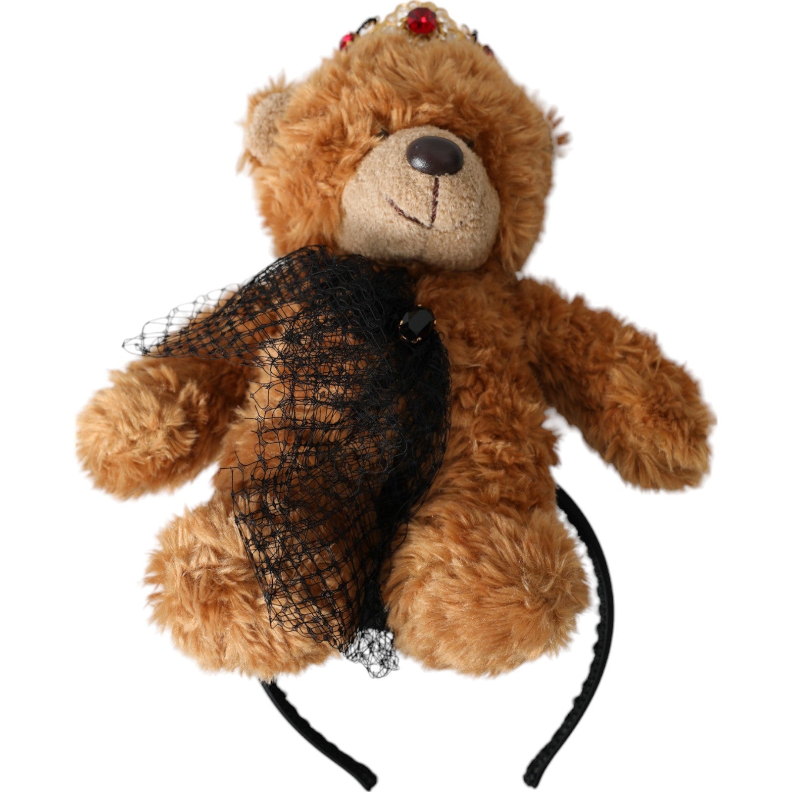 Dolce & Gabbana Brown Teddy Bear Gold Crystal Crown Hair Band Diadem - Luksusmuotia Dolce & Gabbana - Tutustu YVES JAVANNI® 