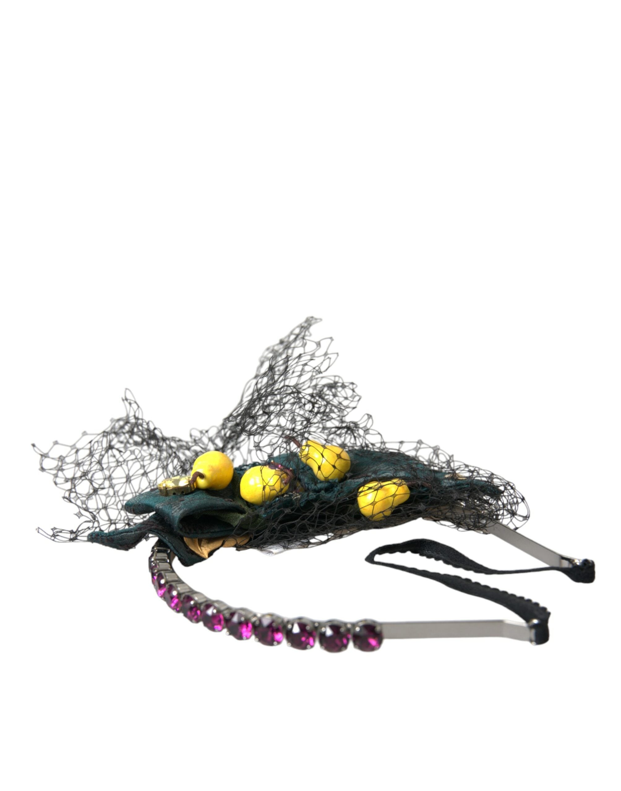 Dolce & Gabbana Black Lemons Sicily Purple Crystal Net Headband Diadem - Luksusmuotia Dolce & Gabbana - Tutustu YVES JAVANNI® 