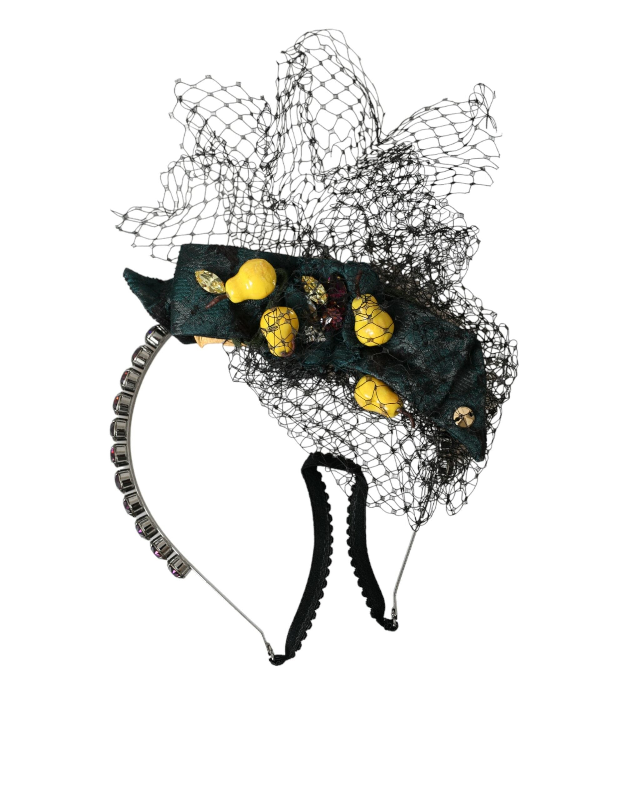 Dolce & Gabbana Black Lemons Sicily Purple Crystal Net Headband Diadem - Luksusmuotia Dolce & Gabbana - Tutustu YVES JAVANNI® 