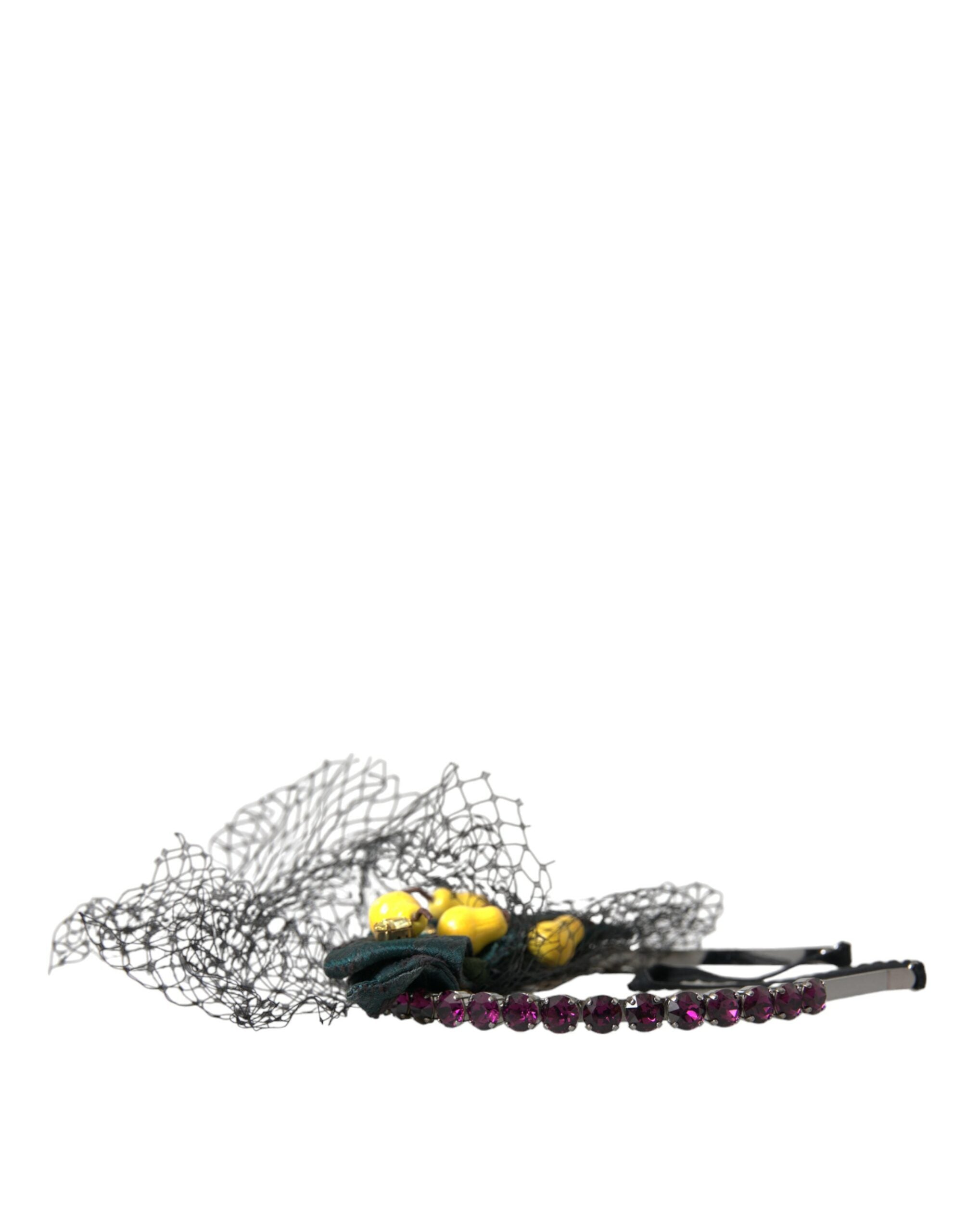 Dolce & Gabbana Black Lemons Sicily Purple Crystal Net Headband Diadem - Luksusmuotia Dolce & Gabbana - Tutustu YVES JAVANNI® 