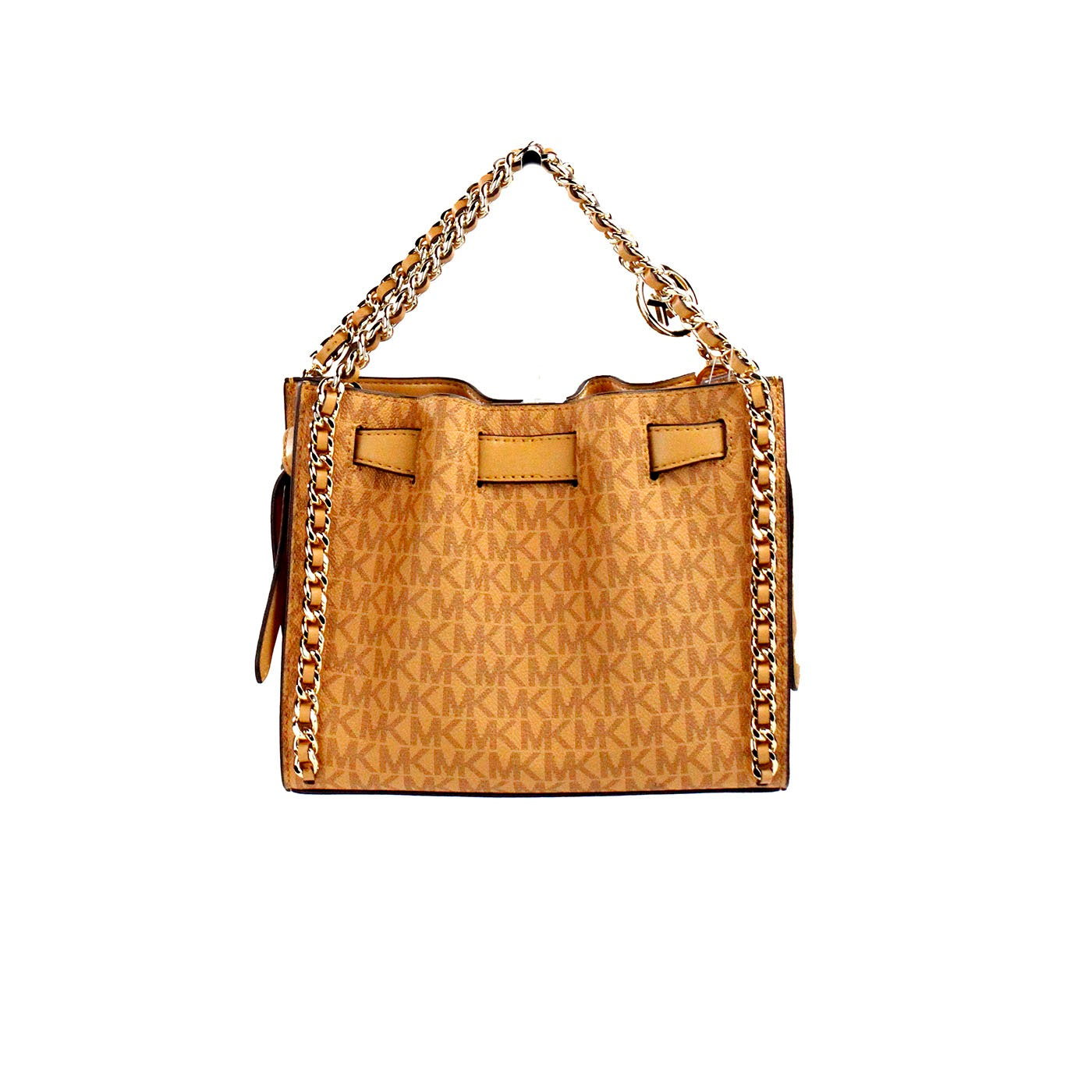 Michael Kors Mina Small Belted Cider Signature PVC Chain Inlay Crossbody Bag - Luksusmuotia Michael Kors - Tutustu YVES JAVANNI® 