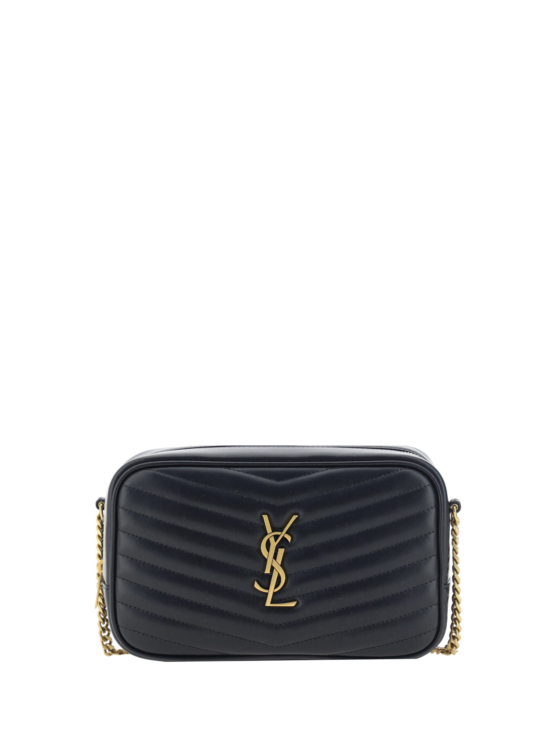 Saint Laurent Black Calf Leather Lou Small Shoulder Bag - Luksusmuotia Saint Laurent - Tutustu YVES JAVANNI® 