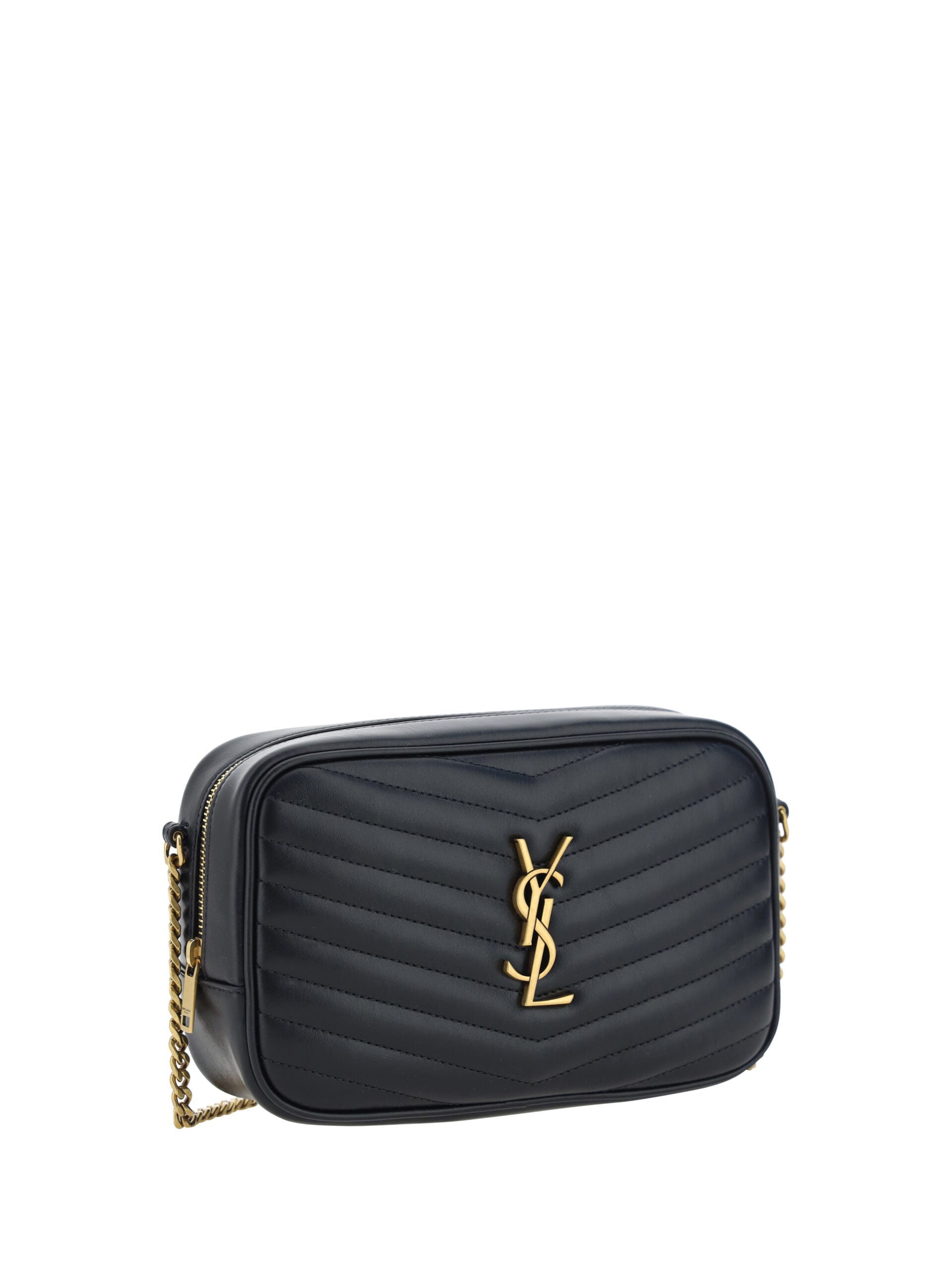 Saint Laurent Black Calf Leather Lou Small Shoulder Bag - Luksusmuotia Saint Laurent - Tutustu YVES JAVANNI® 