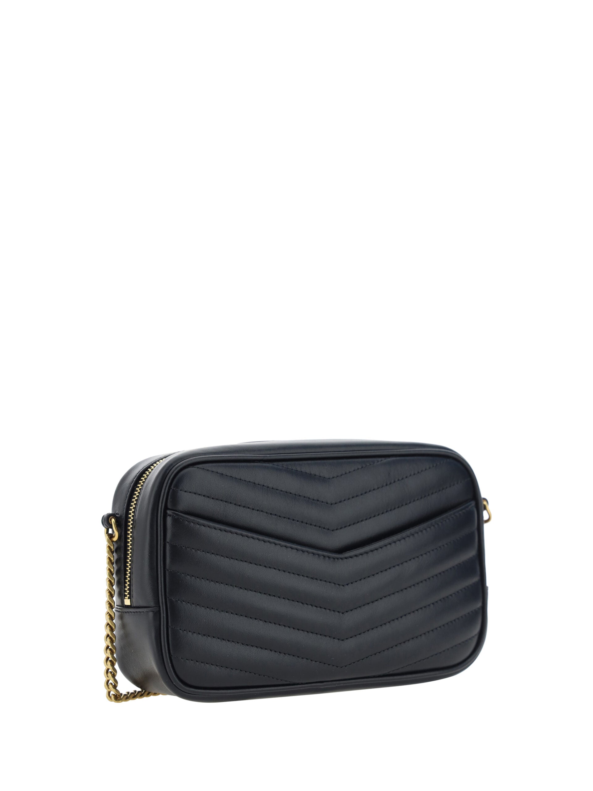 Saint Laurent Black Calf Leather Lou Small Shoulder Bag - Luksusmuotia Saint Laurent - Tutustu YVES JAVANNI® 