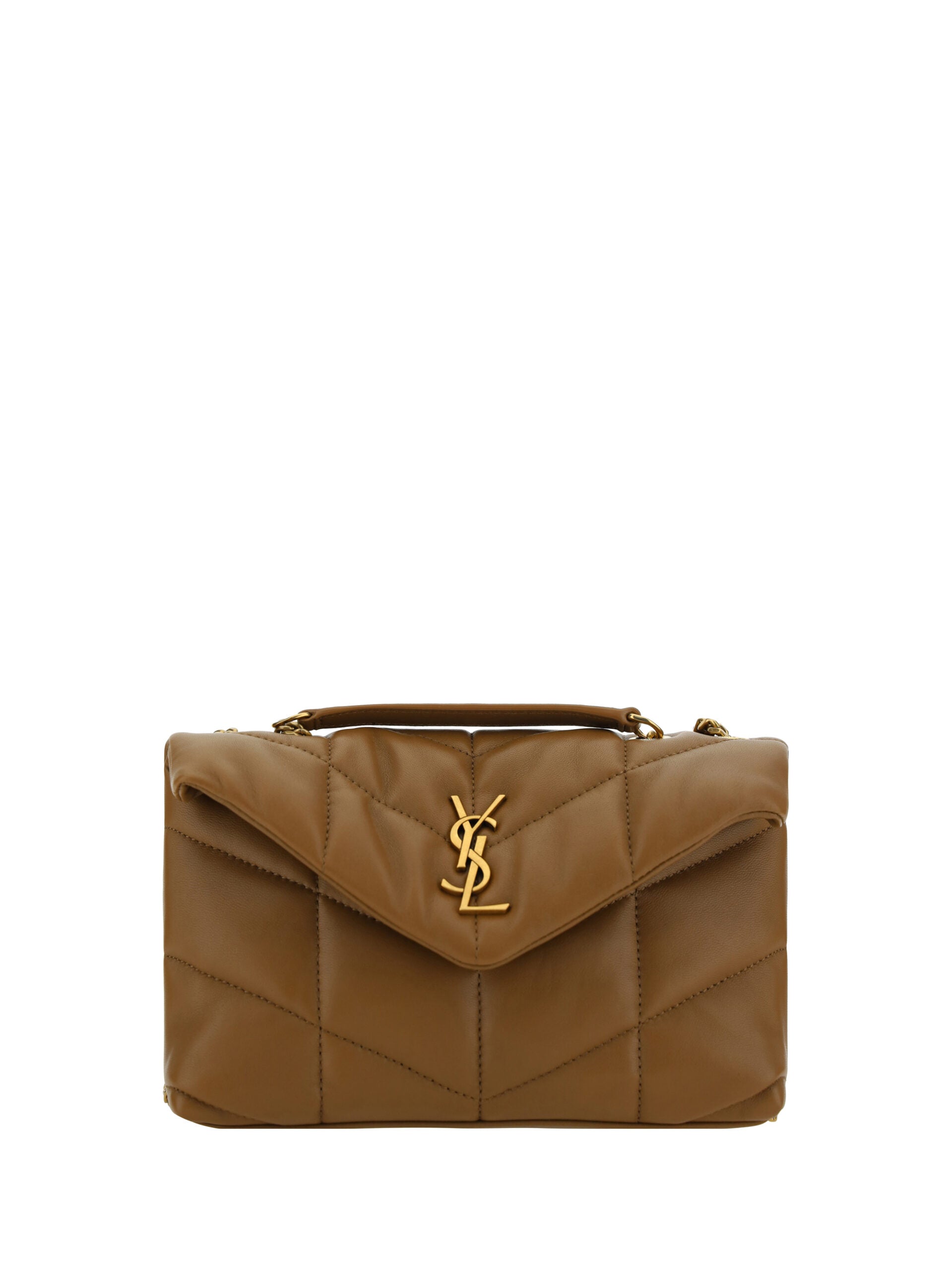 Saint Laurent Brown Lamb Leather Puffer Toy Shoulder Bag - Luksusmuotia Saint Laurent - Tutustu YVES JAVANNI® 