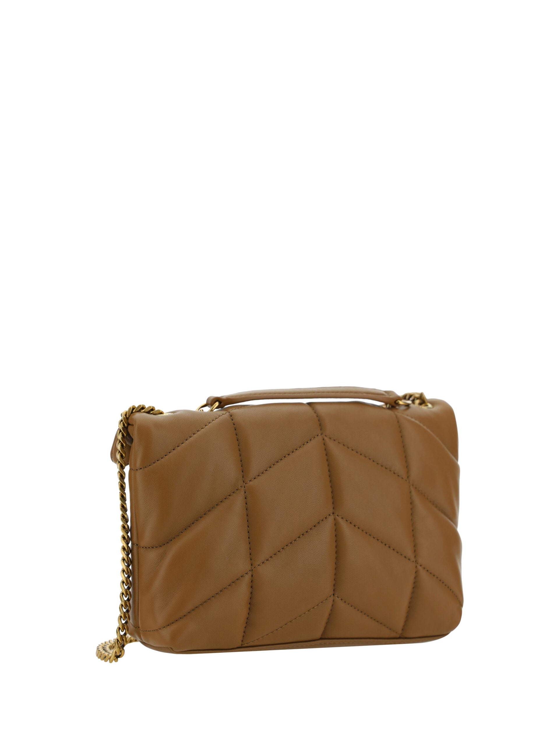 Saint Laurent Brown Lamb Leather Puffer Toy Shoulder Bag - Luksusmuotia Saint Laurent - Tutustu YVES JAVANNI® 