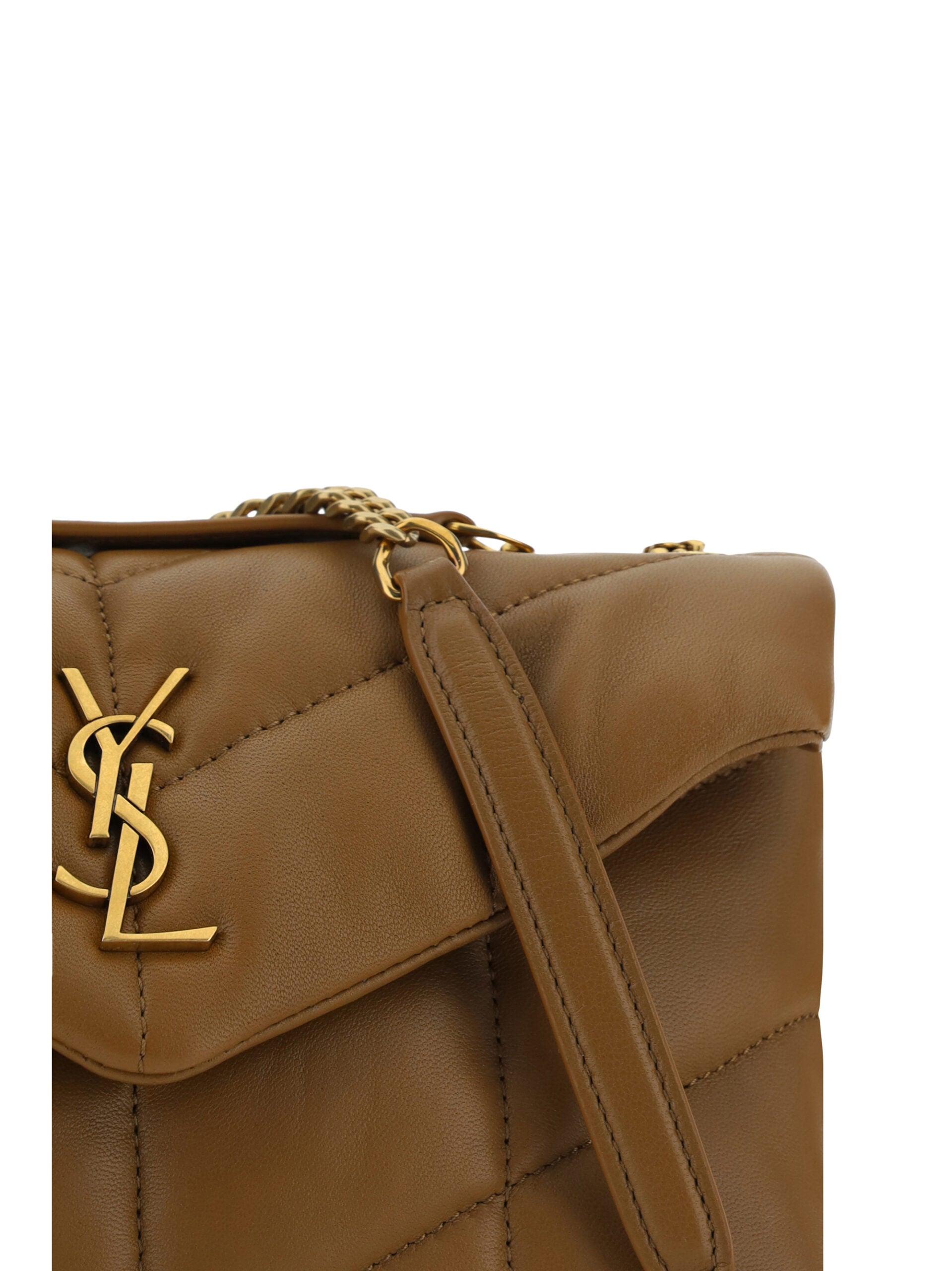 Saint Laurent Brown Lamb Leather Puffer Toy Shoulder Bag - Luksusmuotia Saint Laurent - Tutustu YVES JAVANNI® 