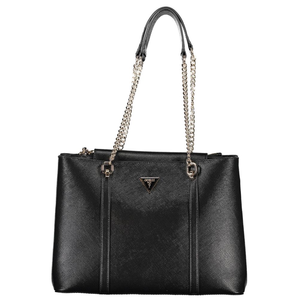 Guess Jeans Black Polyethylene Handbag - Luksusmuotia Guess Jeans - Tutustu YVES JAVANNI® 