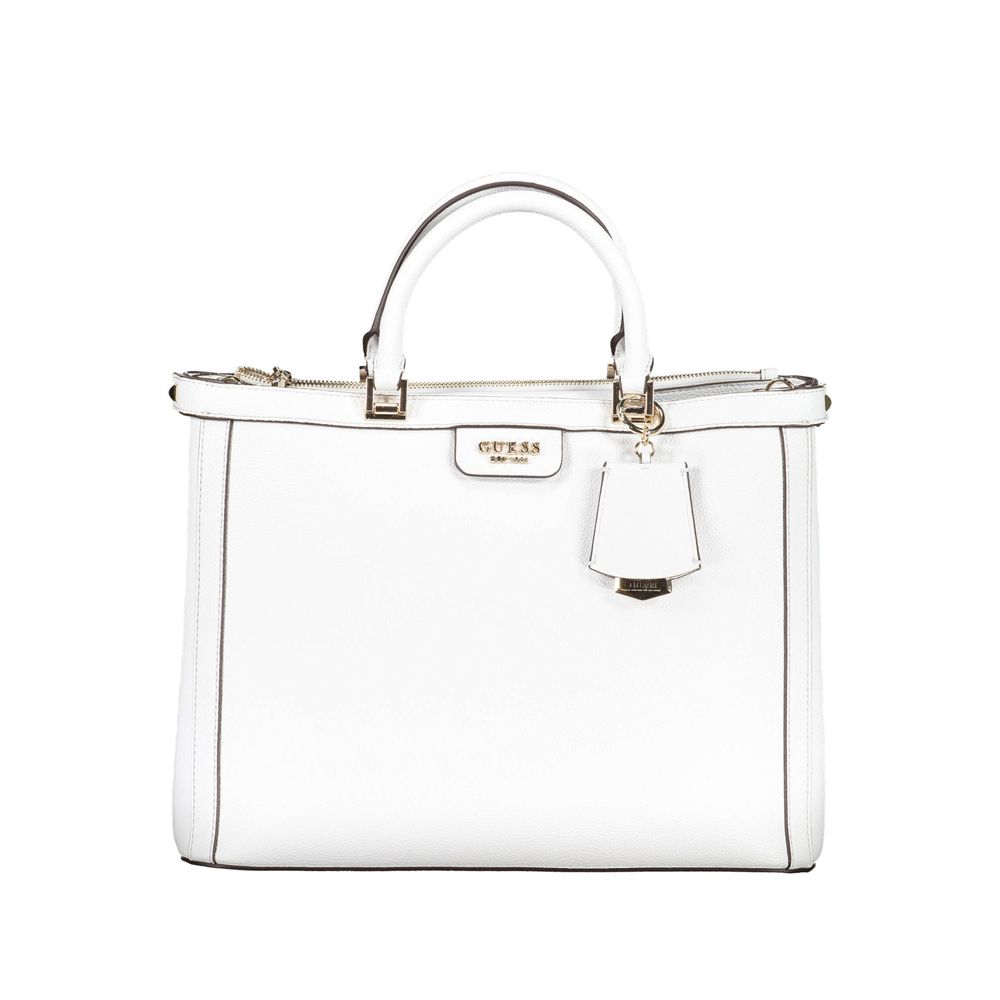 Guess Jeans White Polyethylene Handbag - Luksusmuotia Guess Jeans - Tutustu YVES JAVANNI® 