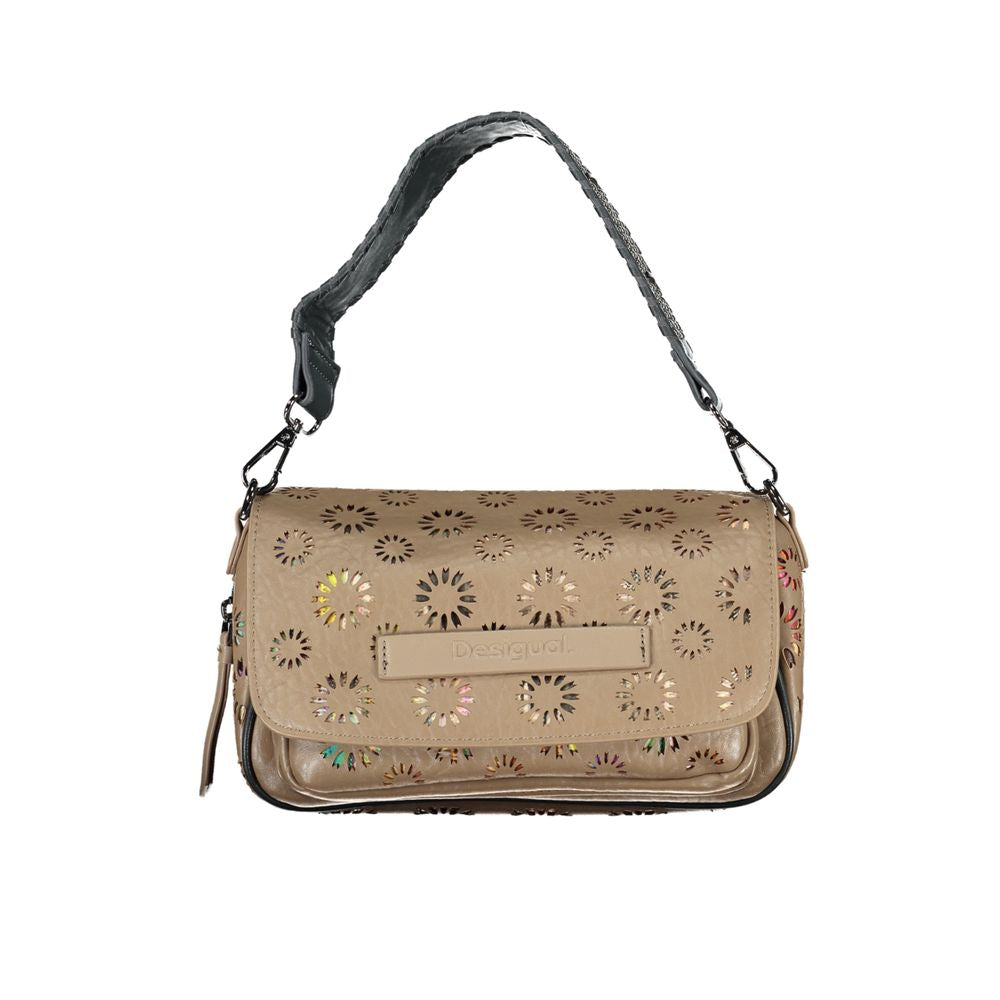 Desigual Beige Polyethylene Handbag - Luksusmuotia Desigual - Tutustu YVES JAVANNI® 