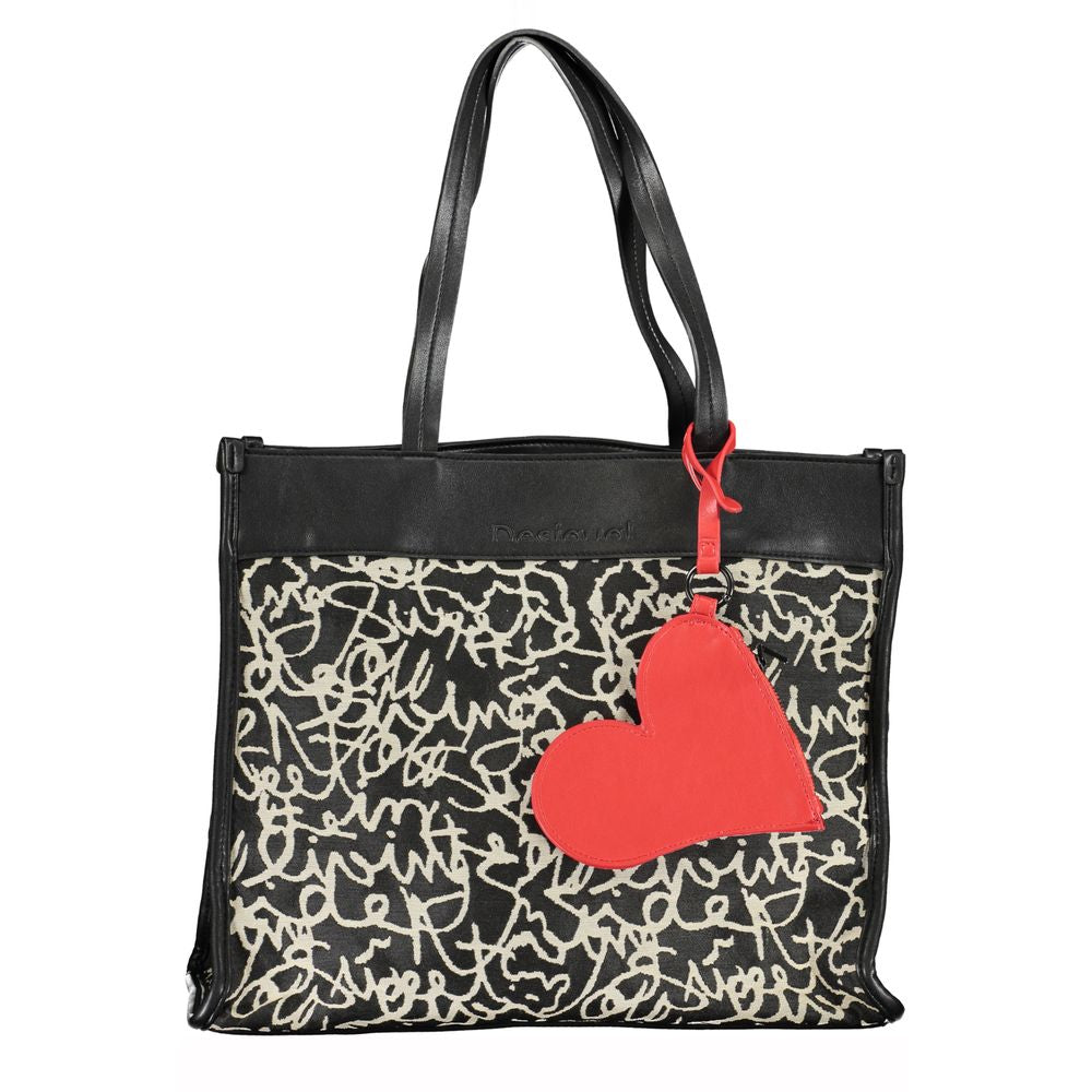 Desigual Black Polyester Handbag - Luksusmuotia Desigual - Tutustu YVES JAVANNI® 