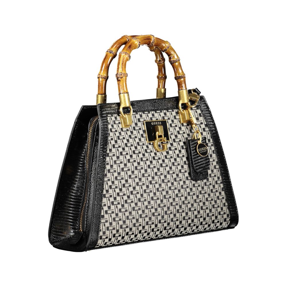 Guess Black Cotton Handbag - Luksusmuotia Guess Jeans - Tutustu YVES JAVANNI® 