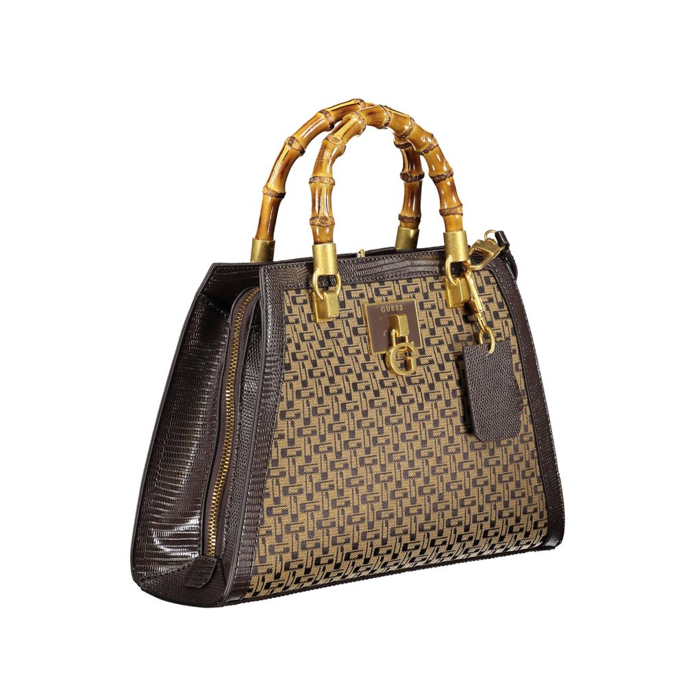 Guess Brown Cotton Handbag - Luksusmuotia Guess Jeans - Tutustu YVES JAVANNI® 