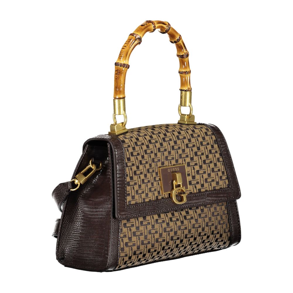 Guess Brown Cotton Handbag - Luksusmuotia Guess Jeans - Tutustu YVES JAVANNI® 