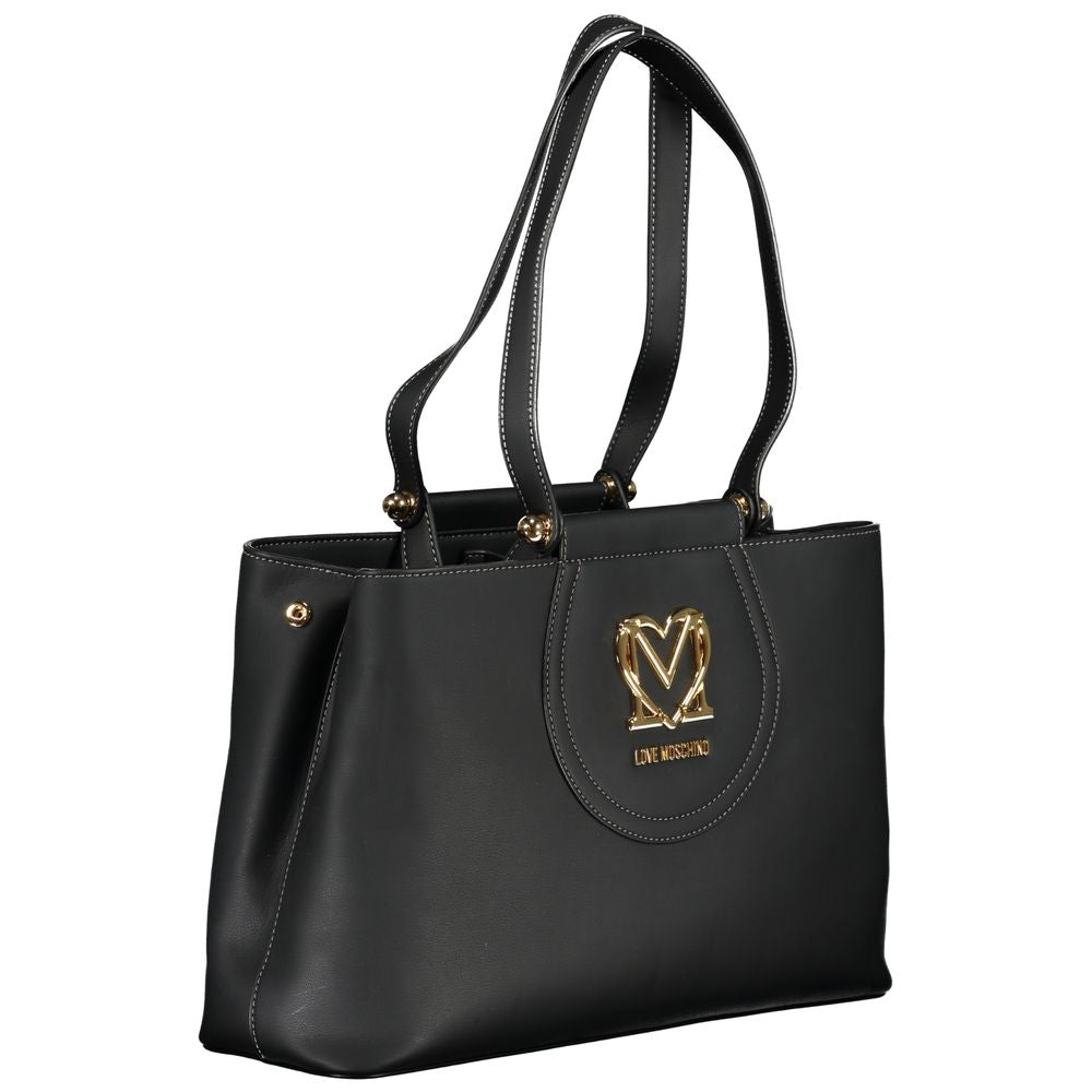 Love Moschino Black Polyethylene Handbag - Luksusmuotia Love Moschino - Tutustu YVES JAVANNI® 