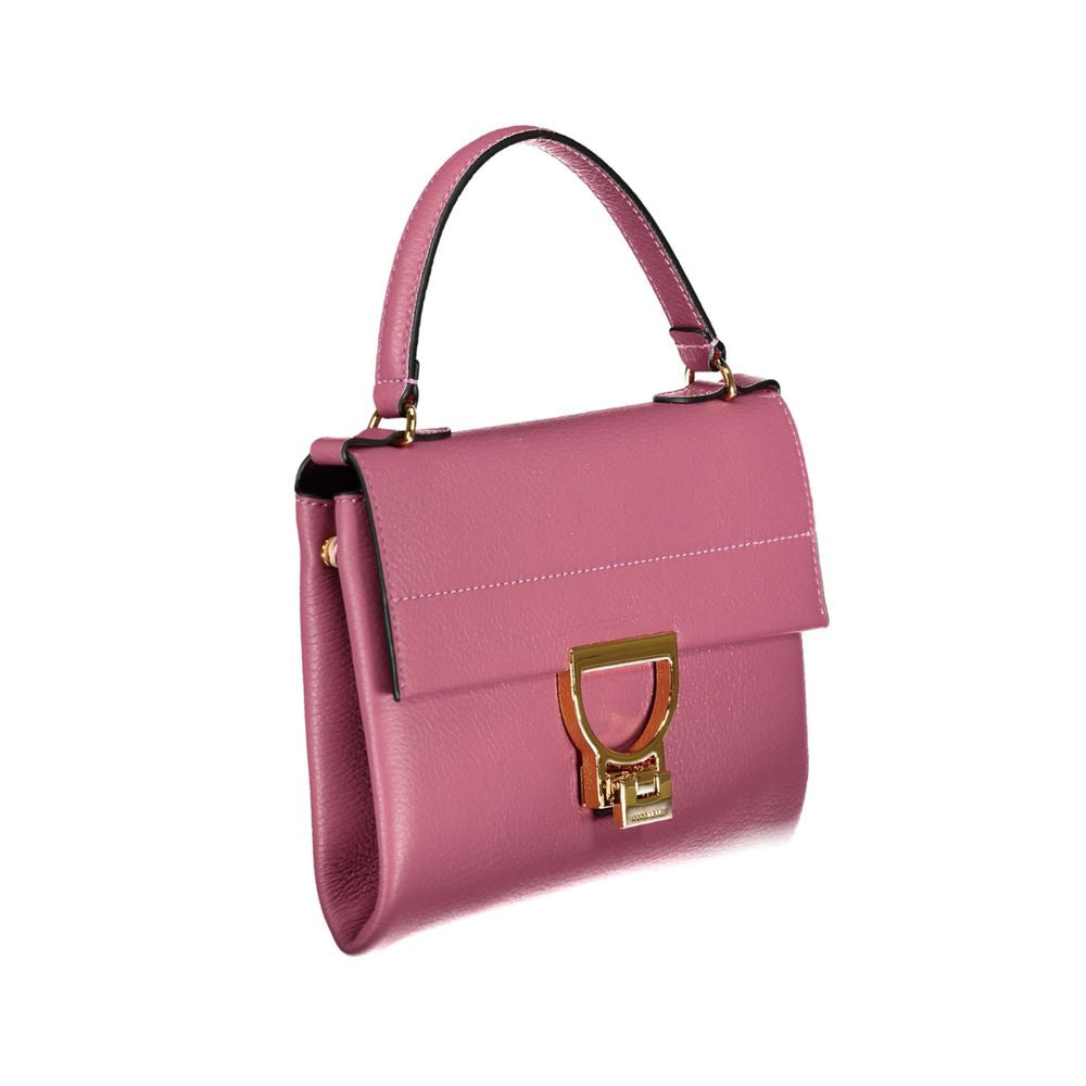 Coccinelle Pink Leather Handbag - Luksusmuotia Coccinelle - Tutustu YVES JAVANNI® 