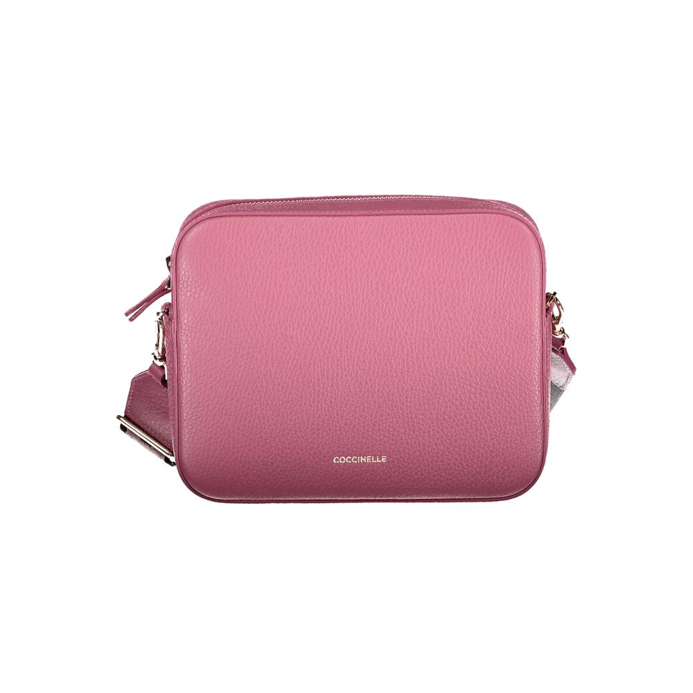 Coccinelle Pink Leather Handbag - Luksusmuotia Coccinelle - Tutustu YVES JAVANNI® 