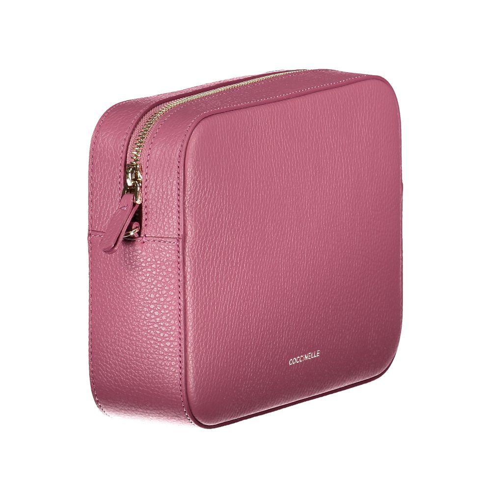 Coccinelle Pink Leather Handbag - Luksusmuotia Coccinelle - Tutustu YVES JAVANNI® 