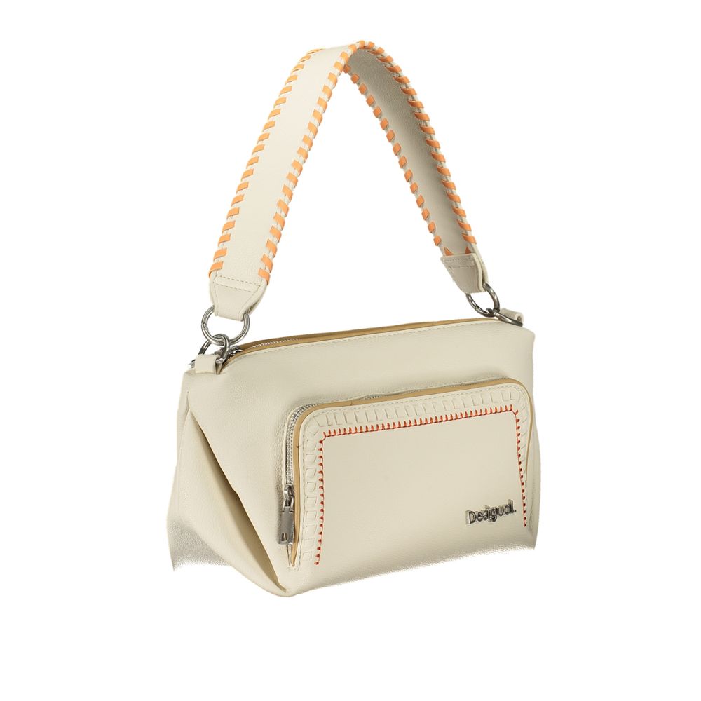 Desigual White Polyethylene Handbag - Luksusmuotia Desigual - Tutustu YVES JAVANNI® 