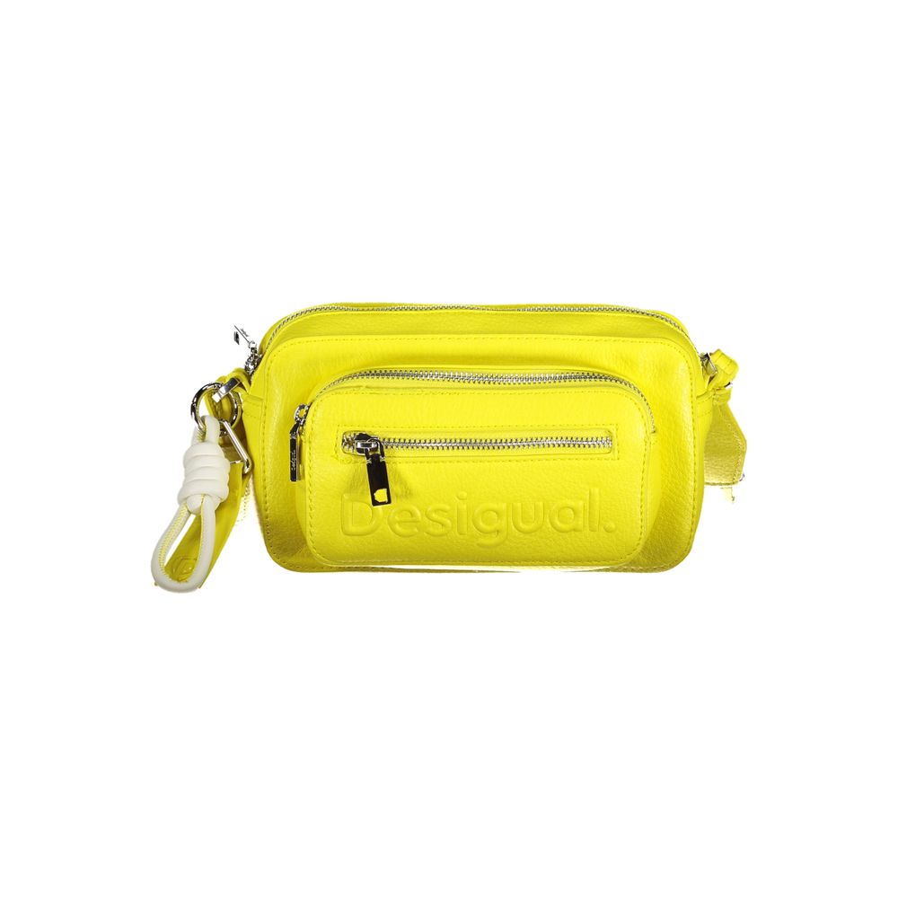 Desigual Yellow Polyethylene Handbag - Luksusmuotia Desigual - Tutustu YVES JAVANNI® 