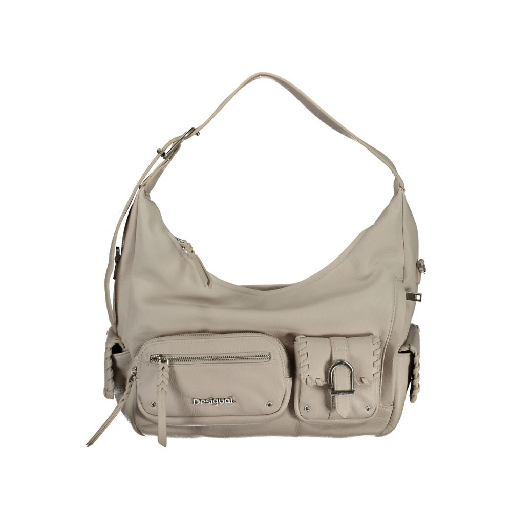 Desigual White Polyethylene Handbag - Luksusmuotia Desigual - Tutustu YVES JAVANNI® 