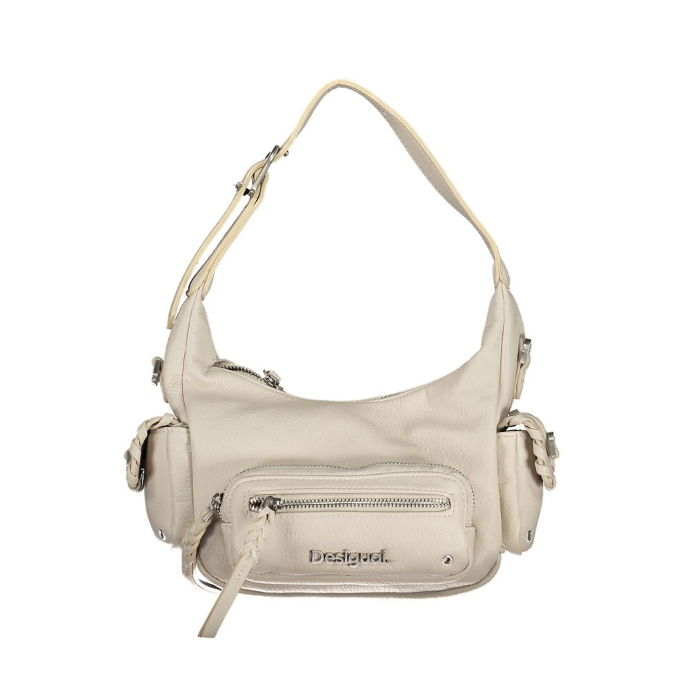 Desigual White Polyethylene Handbag - Luksusmuotia Desigual - Tutustu YVES JAVANNI® 