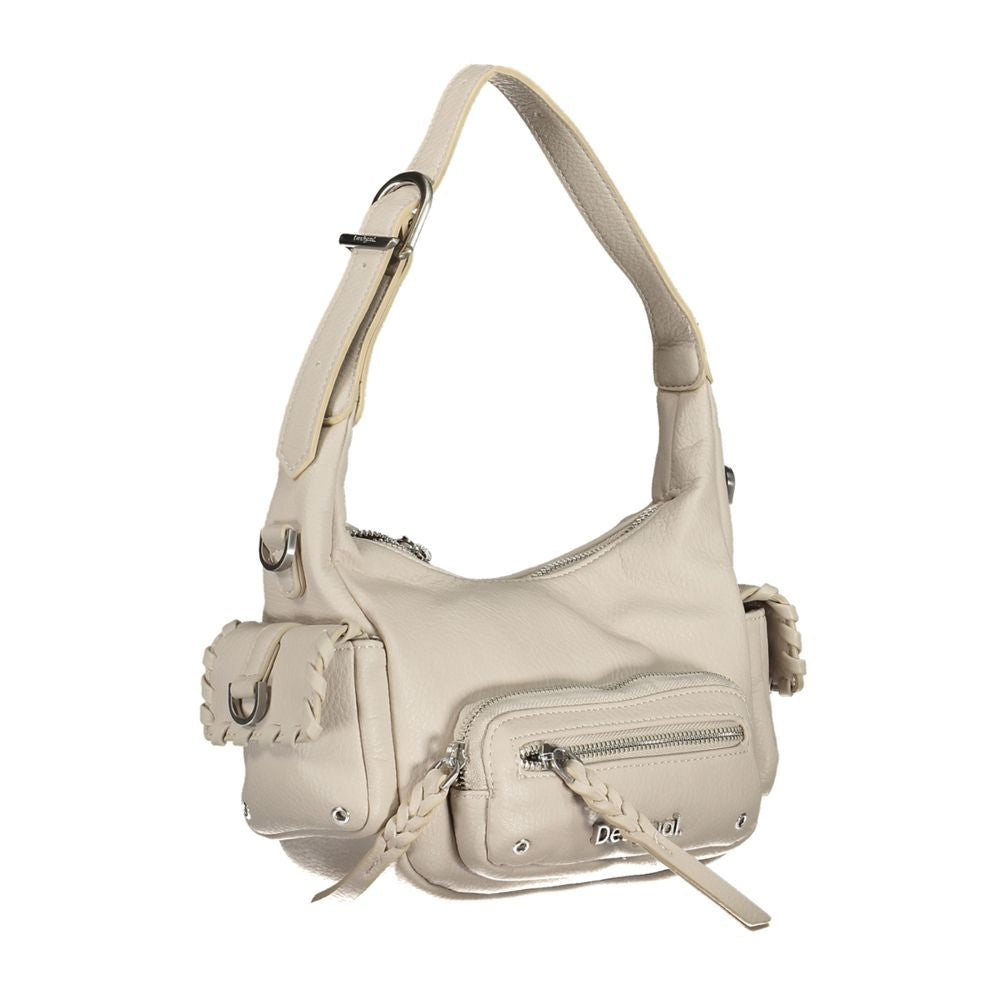 Desigual White Polyethylene Handbag - Luksusmuotia Desigual - Tutustu YVES JAVANNI® 