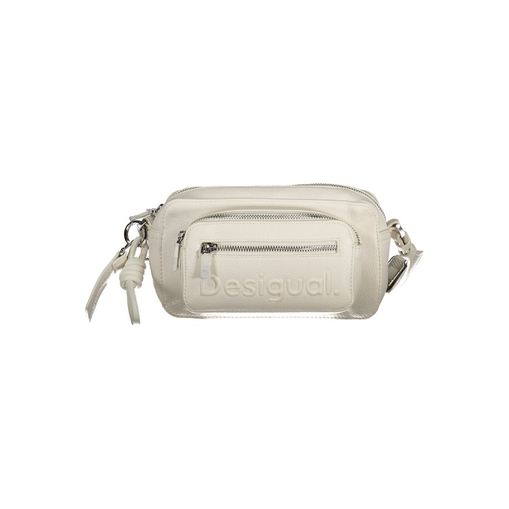 Desigual White Polyethylene Handbag - Luksusmuotia Desigual - Tutustu YVES JAVANNI® 