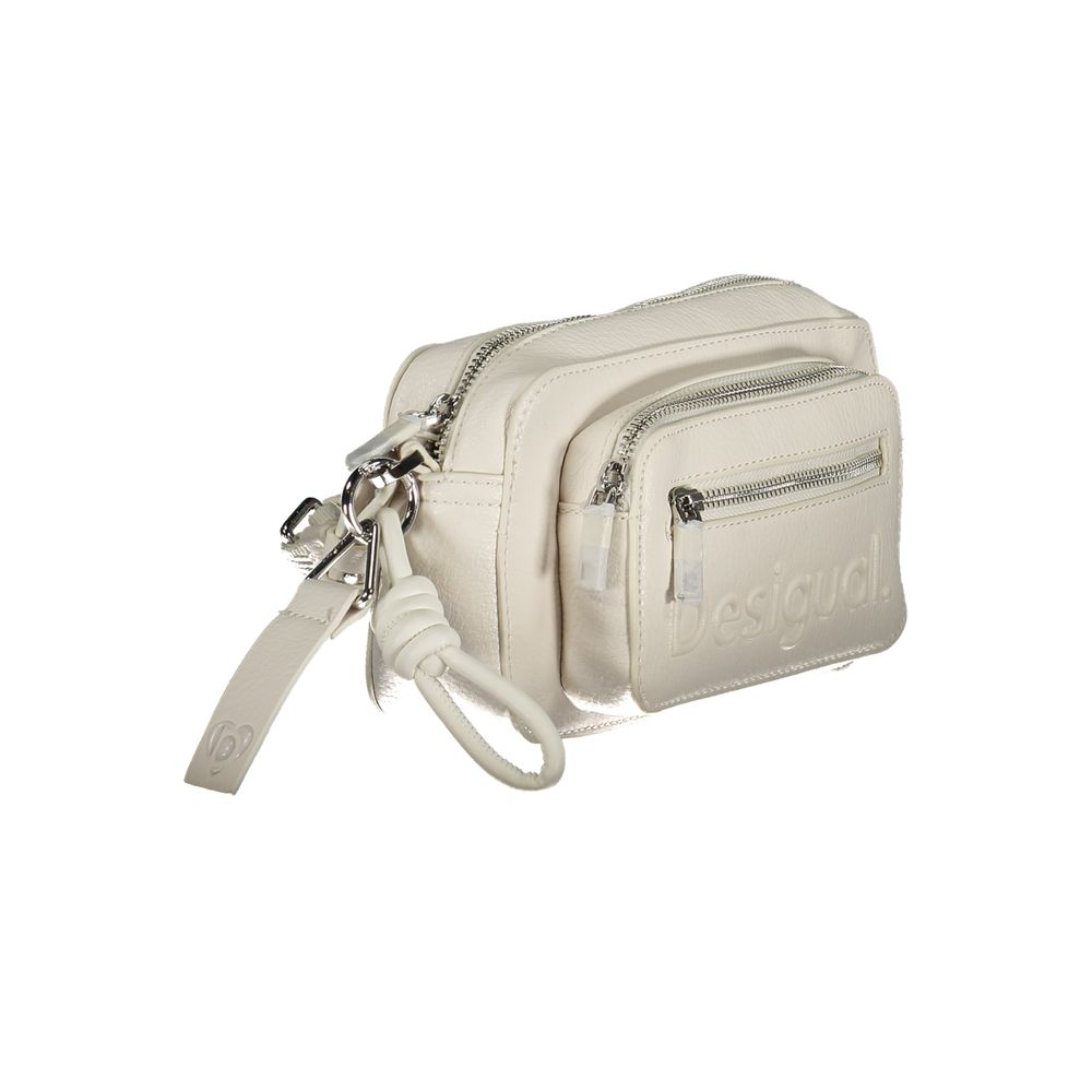 Desigual White Polyethylene Handbag - Luksusmuotia Desigual - Tutustu YVES JAVANNI® 