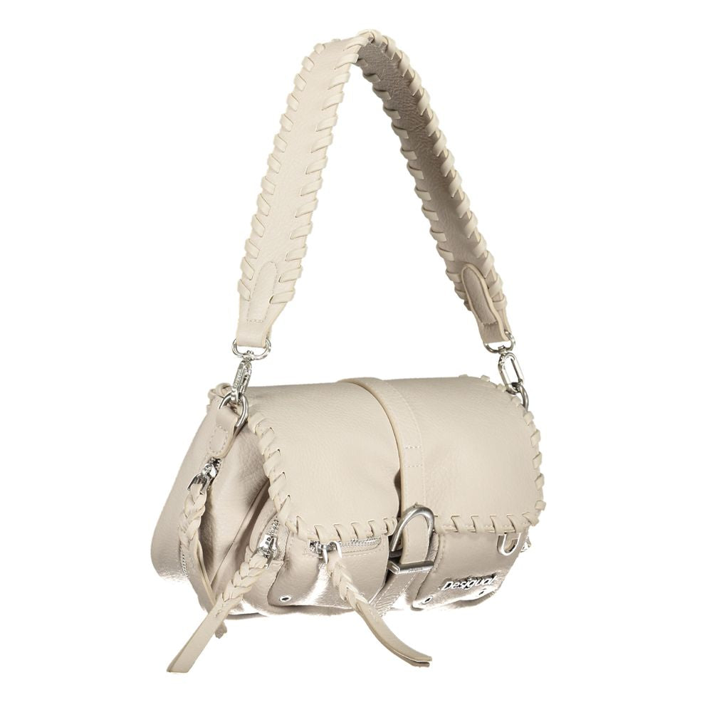 Desigual White Polyethylene Handbag - Luksusmuotia Desigual - Tutustu YVES JAVANNI® 