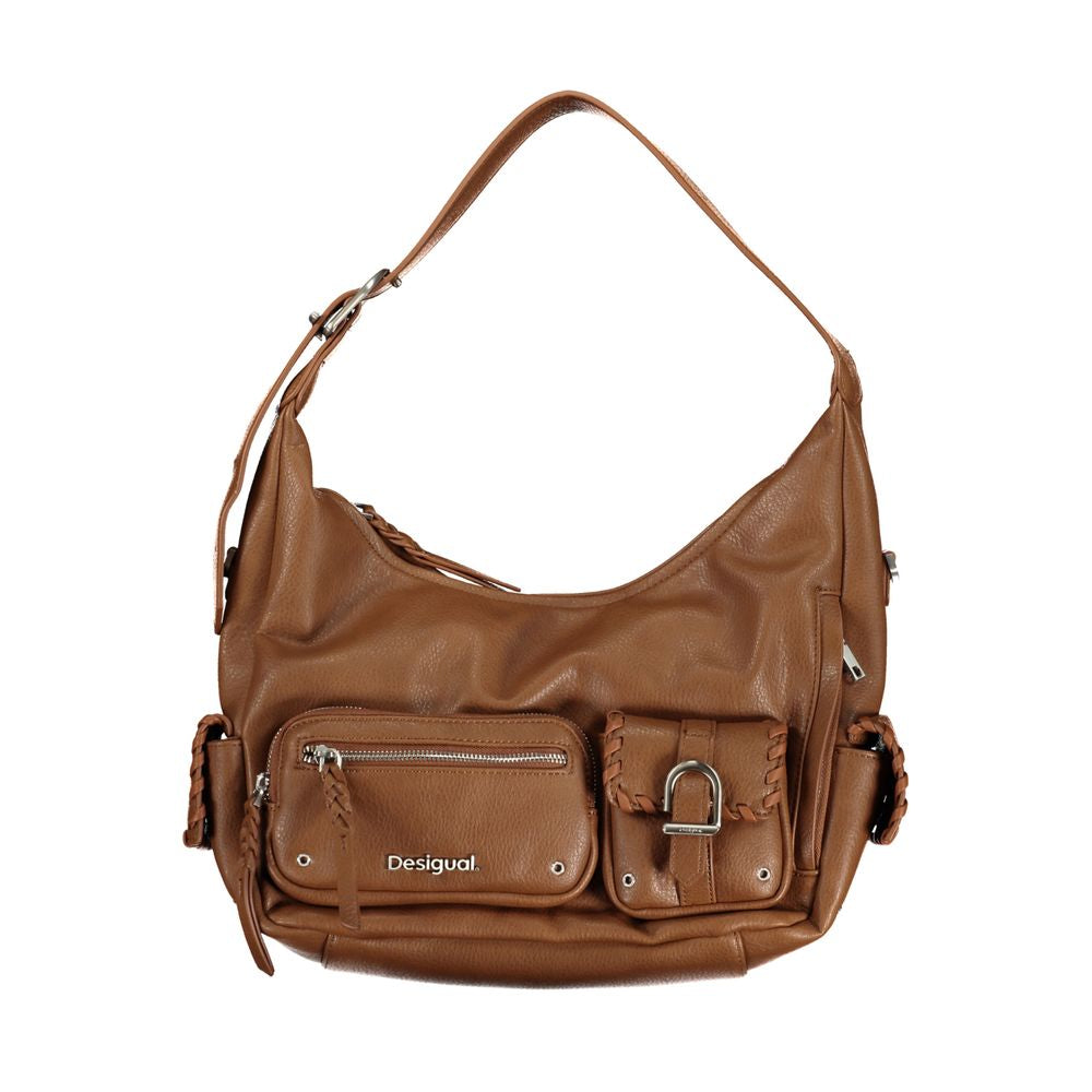 Desigual Brown Polyethylene Handbag - Luksusmuotia Desigual - Tutustu YVES JAVANNI® 