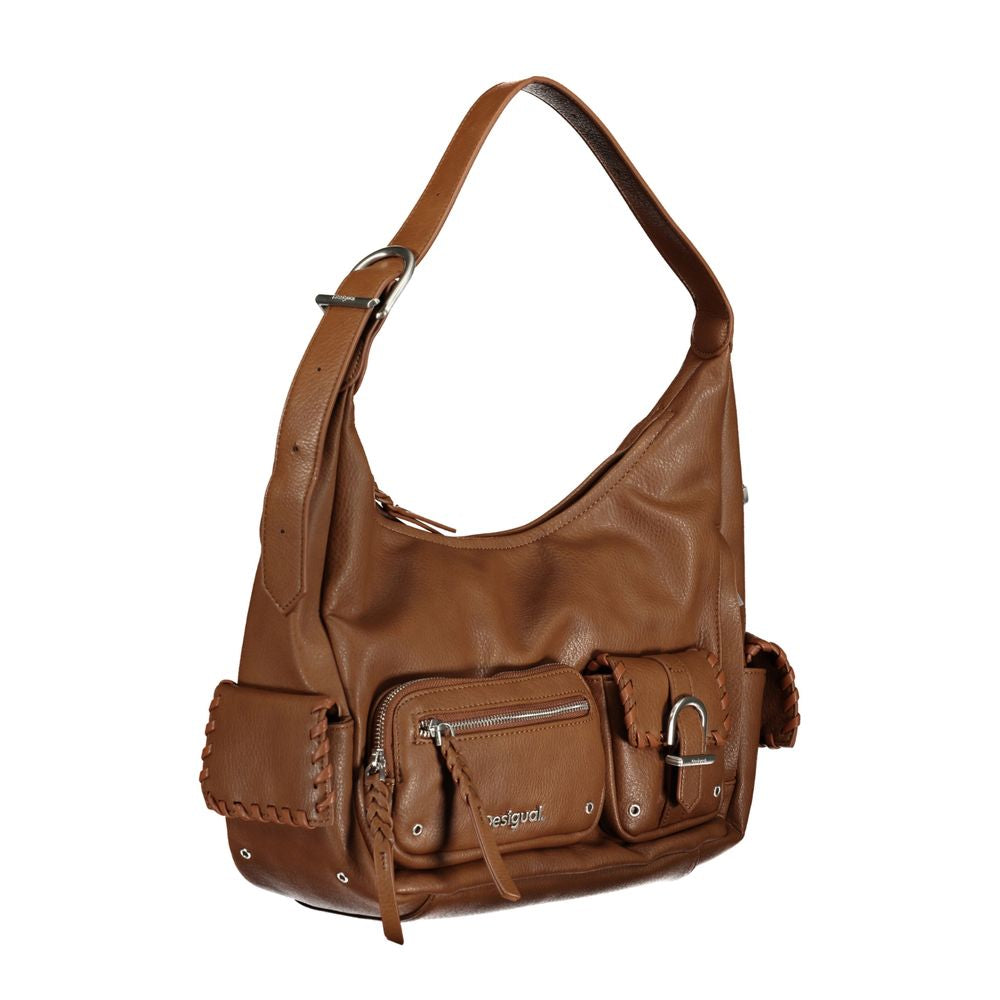 Desigual Brown Polyethylene Handbag - Luksusmuotia Desigual - Tutustu YVES JAVANNI® 