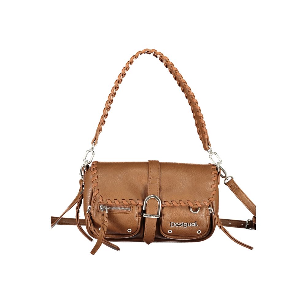 Desigual Brown Polyethylene Handbag - Luksusmuotia Desigual - Tutustu YVES JAVANNI® 