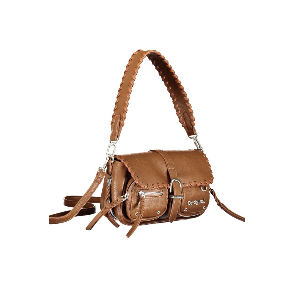 Desigual Brown Polyethylene Handbag - Luksusmuotia Desigual - Tutustu YVES JAVANNI® 