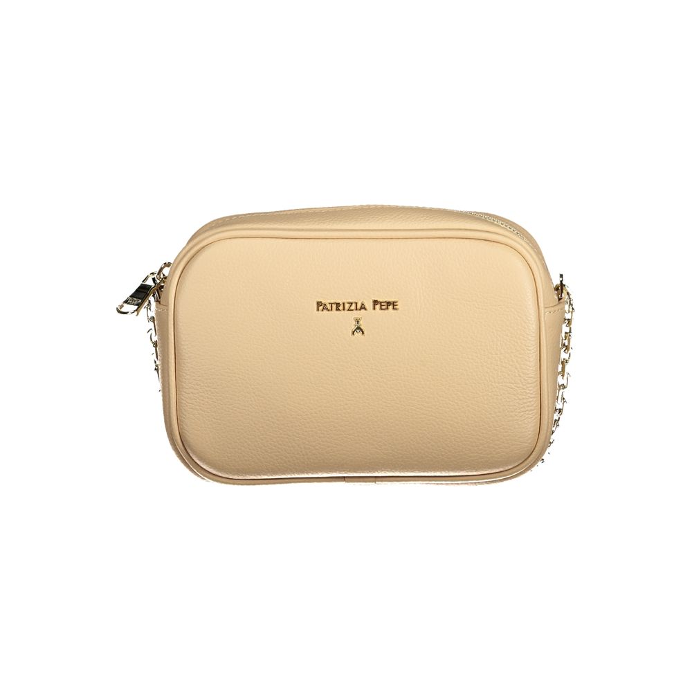 Patrizia Pepe Beige Leather Handbag - Luksuslaukut ja asusteet Patrizia Pepe - Tutustu YVES JAVANNI® 