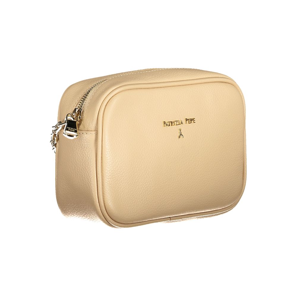 Patrizia Pepe Beige Leather Handbag - Luksusmuotia Patrizia Pepe - Tutustu YVES JAVANNI® 