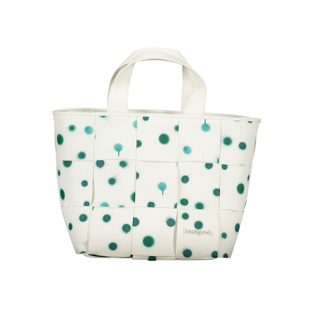 Desigual White Polyethylene Handbag - Luksusmuotia Desigual - Tutustu YVES JAVANNI® 